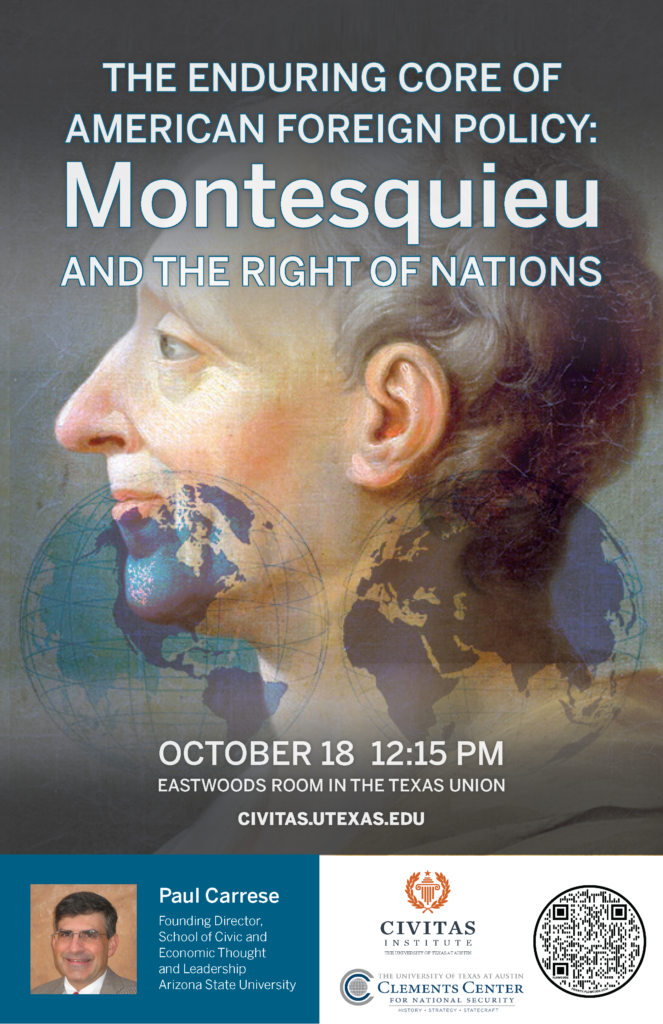 The enduring core of American foreign policy: Montesquieu and the right of nations